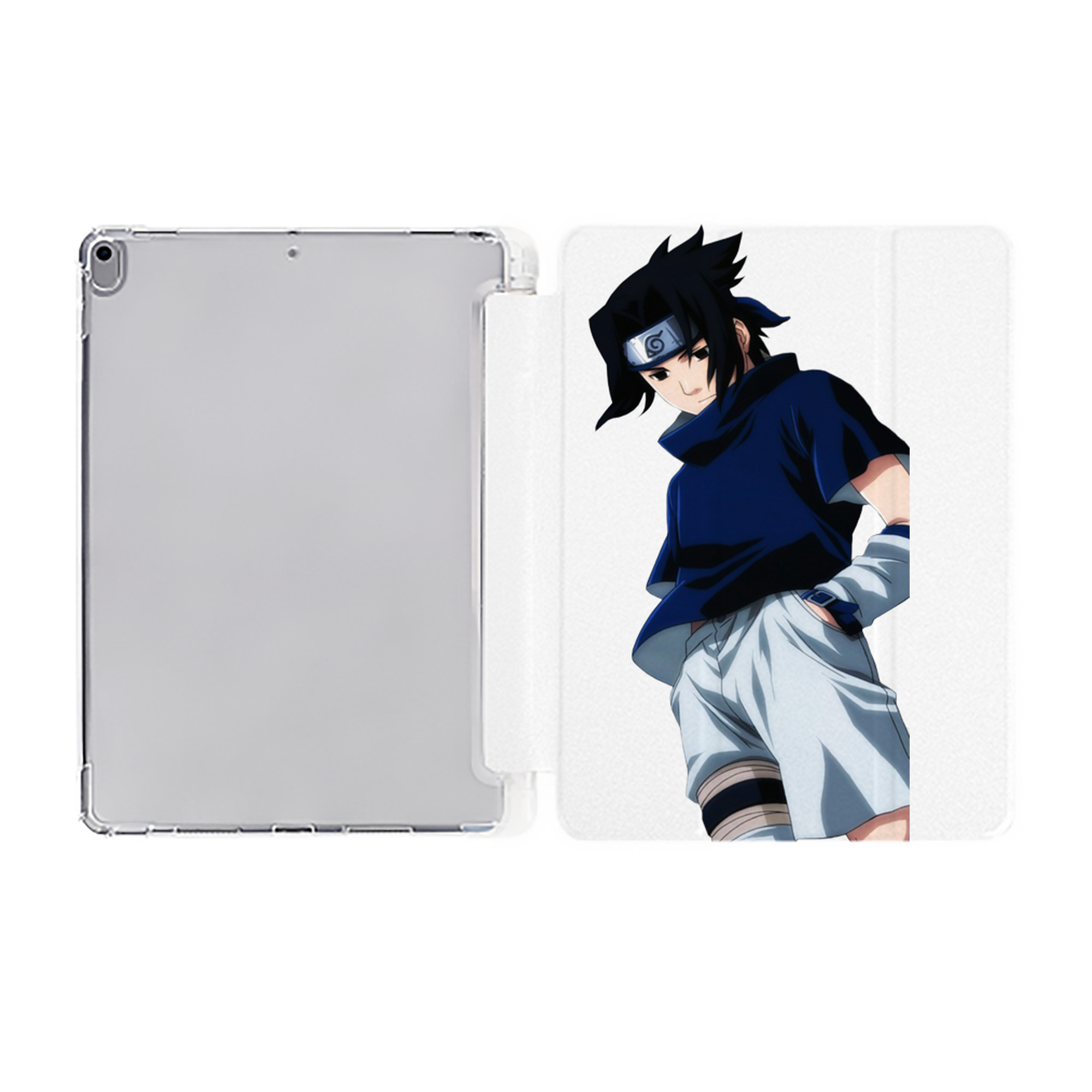 （画像用） NARUTO -ナルト- うちは サスケ Uchiha Sasuke IPad ケース ペン収納付き 三つ折りスタンド PUレザー×シリコン 対応機種9.5/10.5/10.9インチ